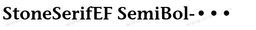 StoneSerifEF SemiBol字体转换